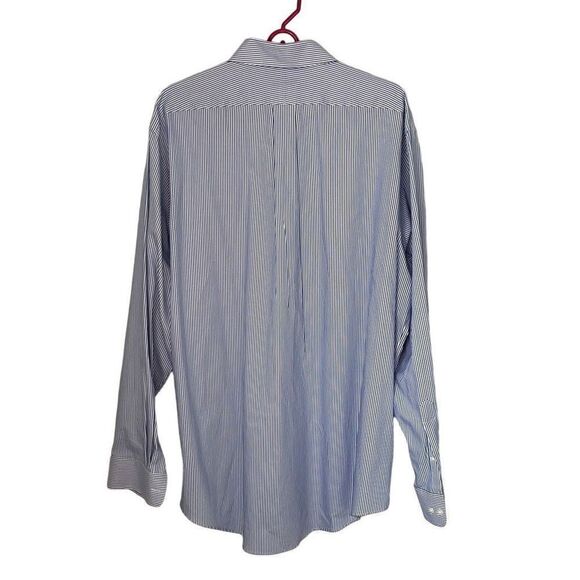 Lands End Supima Pinpoint Cotton Shirt No Iron Traditional Fit Size XL 17-171/2 - Picture 3 of 7